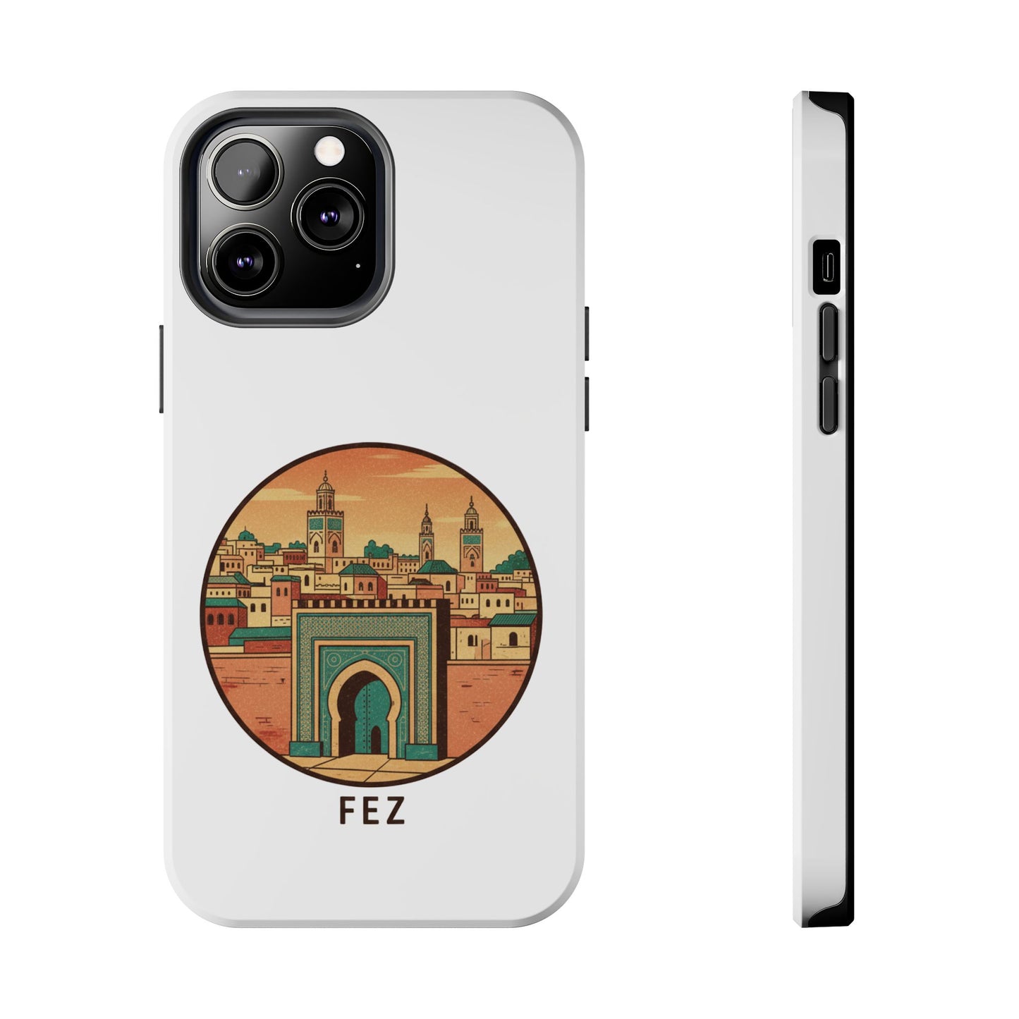 Étui de téléphone résistant Fez City — Étui de téléphone de voyage motif arche marocaine
