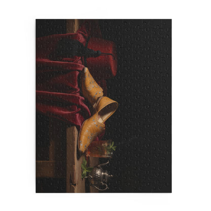 Still Life Puzzle — Vintage Yellow Shoes on Table (120/252/500-Piece)