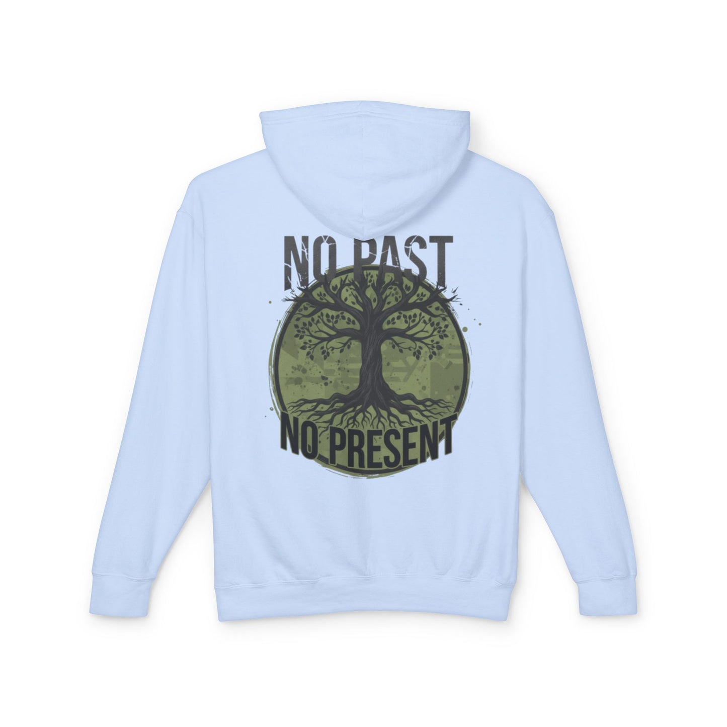 Tree of Roots Hoodie — "No Past No Present" Environmental Graphic Hoodie