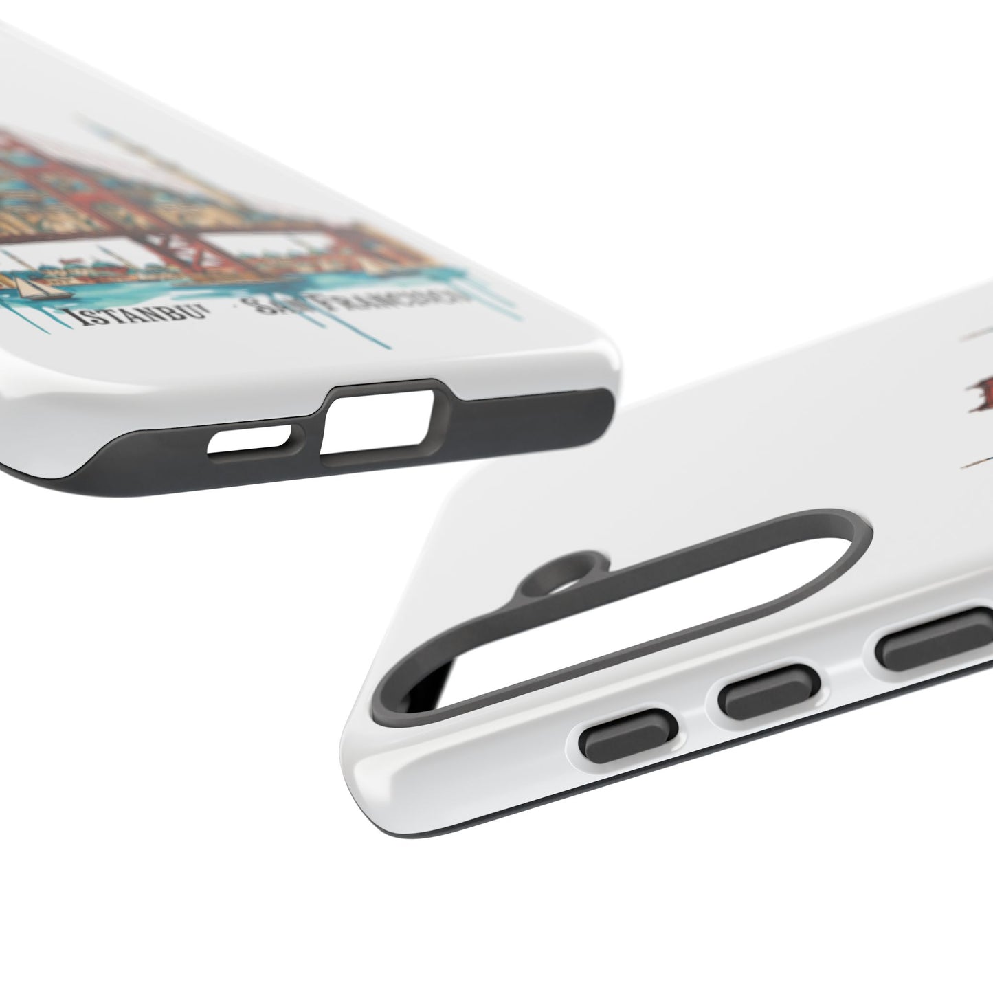 City Bridge Phone Case — Istanbul × San Francisco Illustrated Travel Design