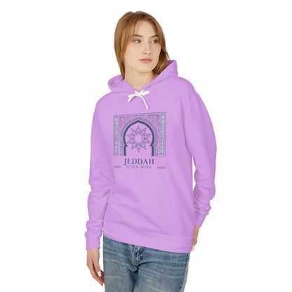 Jeddah Architectural Mandala Hoodie — Middle Eastern Travel Souvenir Sweatshirt