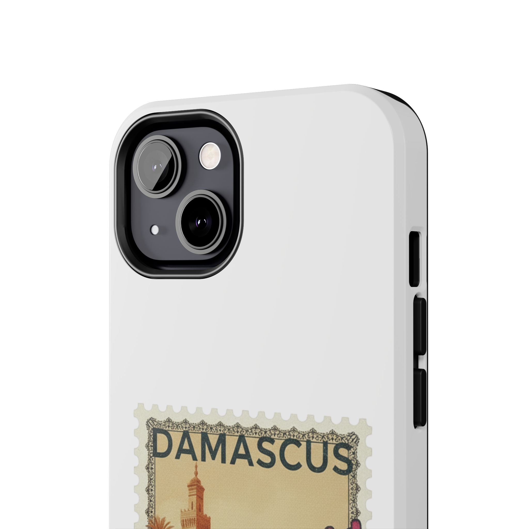 Damascus Vintage Stamp Tough Phone Case — Retro Travel Phone Cover