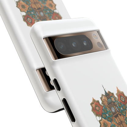 Cairo × London Phone Case — Vintage Mosaic Pyramids & Big Ben Travel Design