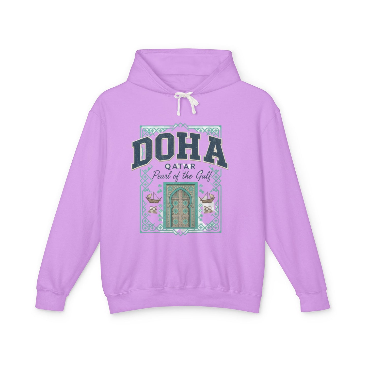 Doha Souvenir Hoodie — Qatar Pearl of the Gulf Travel Sweatshirt