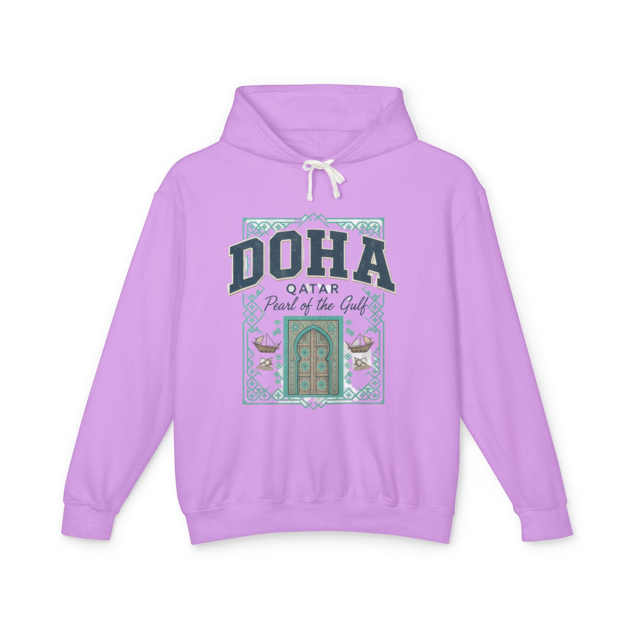 Doha Souvenir Hoodie — Qatar Pearl of the Gulf Travel Sweatshirt