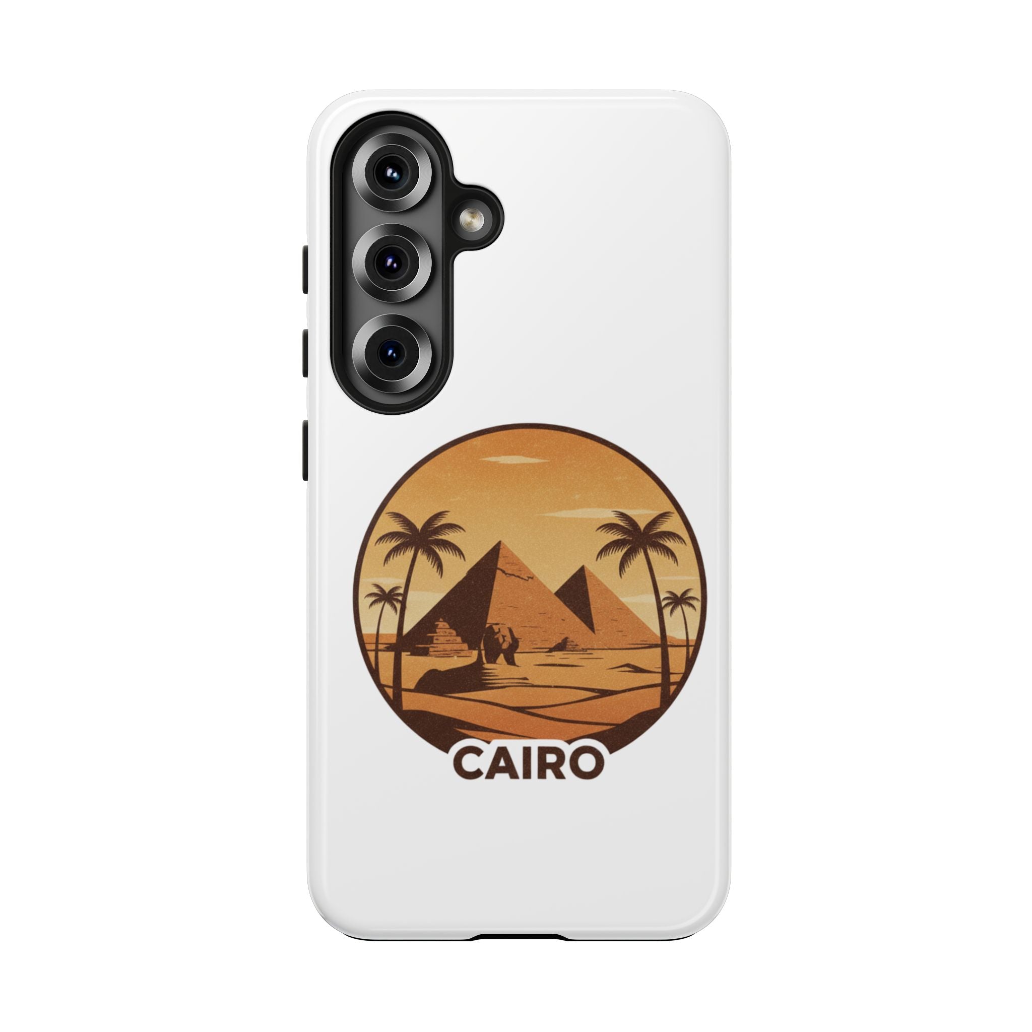 Cairo Pyramids Tough Phone Case — Vintage Egypt Travel iPhone/Android Protective Cover