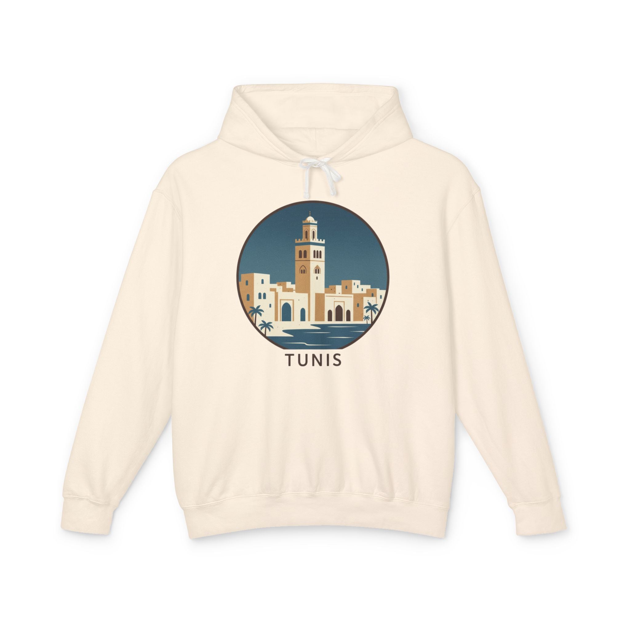 Tunis Skyline Hoodie — Minimalist Tunis Travel Sweatshirt