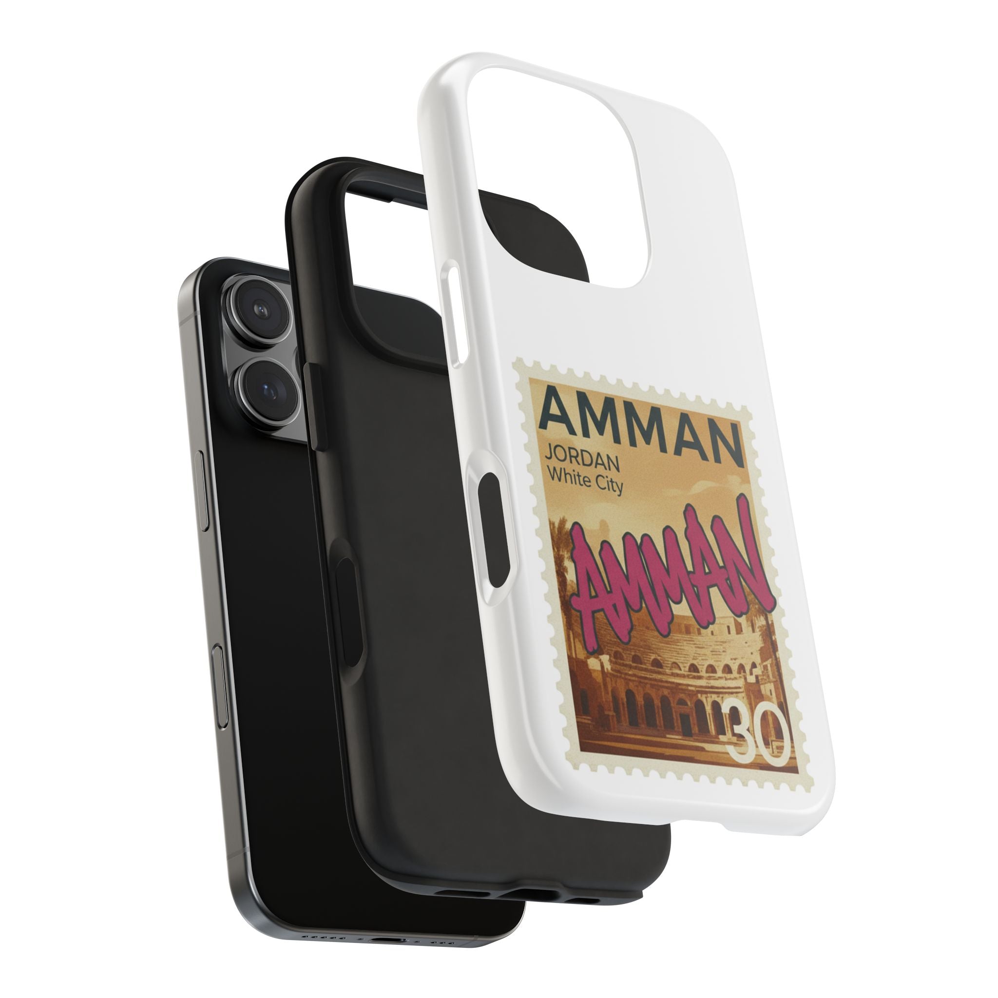 Amman Stamp Tough Phone Case — Jordan Travel Vintage Postage Design