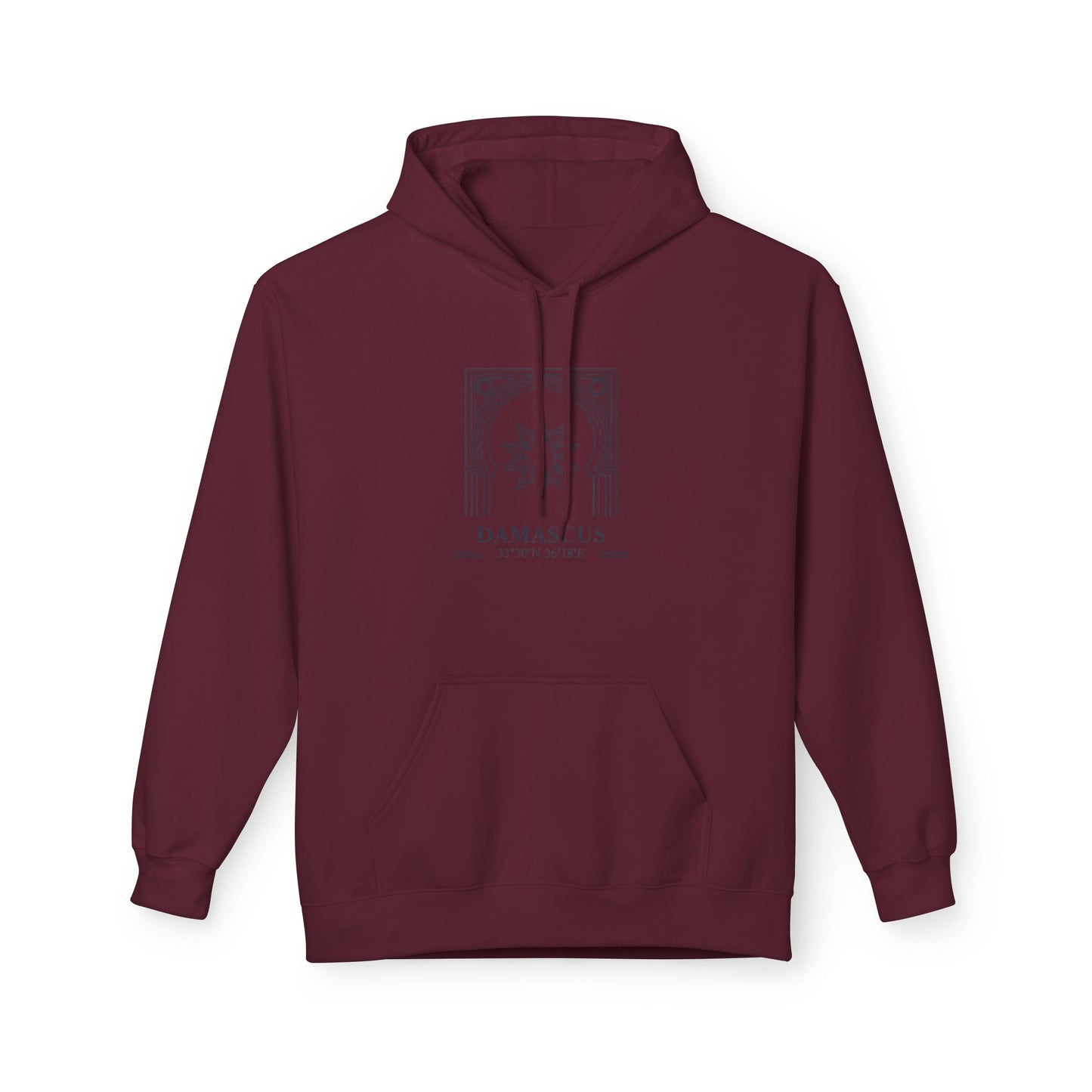 Damascus Heritage Hoodie — Minimal Middle Eastern Motif