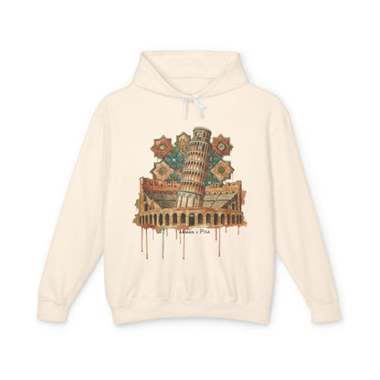 Leaning Tower of Pisa Vintage Art Hoodie — Retro Italy Travel Sweatshirt
