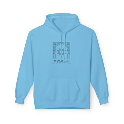 Damascus Heritage Hoodie — Minimal Middle Eastern Motif