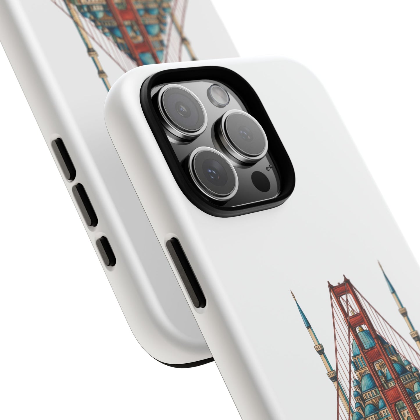 City Bridge Phone Case — Istanbul × San Francisco Illustrated Travel Design