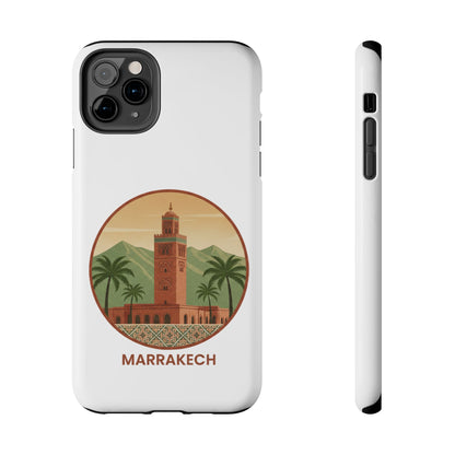 Marrakech Travel Phone Case — Vintage Moroccan Koutoubia Tower Design