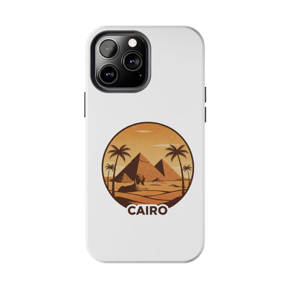Cairo Pyramids Tough Phone Case — Vintage Egypt Travel iPhone/Android Protective Cover