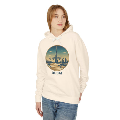 Dubai Skyline Hoodie — Vintage Desert Sunset Travel Sweatshirt