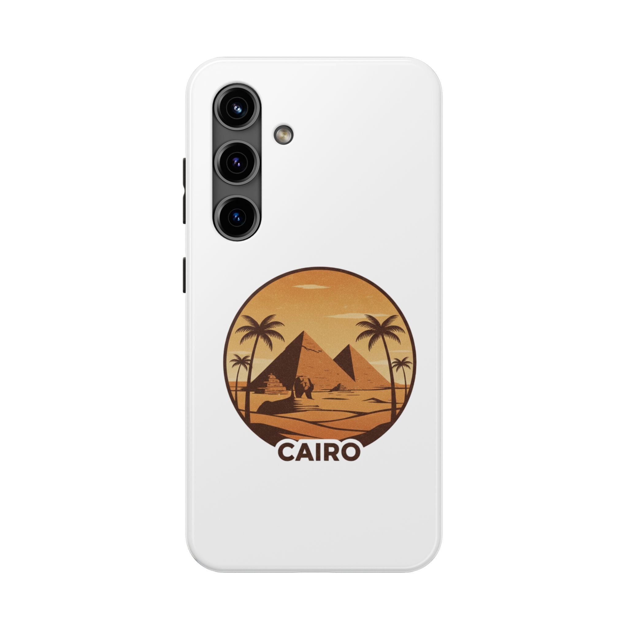 Cairo Pyramids Tough Phone Case — Vintage Egypt Travel iPhone/Android Protective Cover