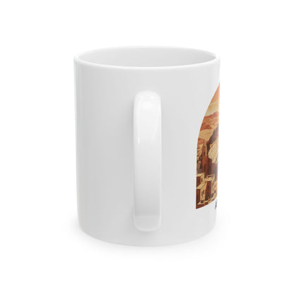 Amman Jordan Vintage Travel Mug — Ceramic Coffee Cup (11oz & 15oz)