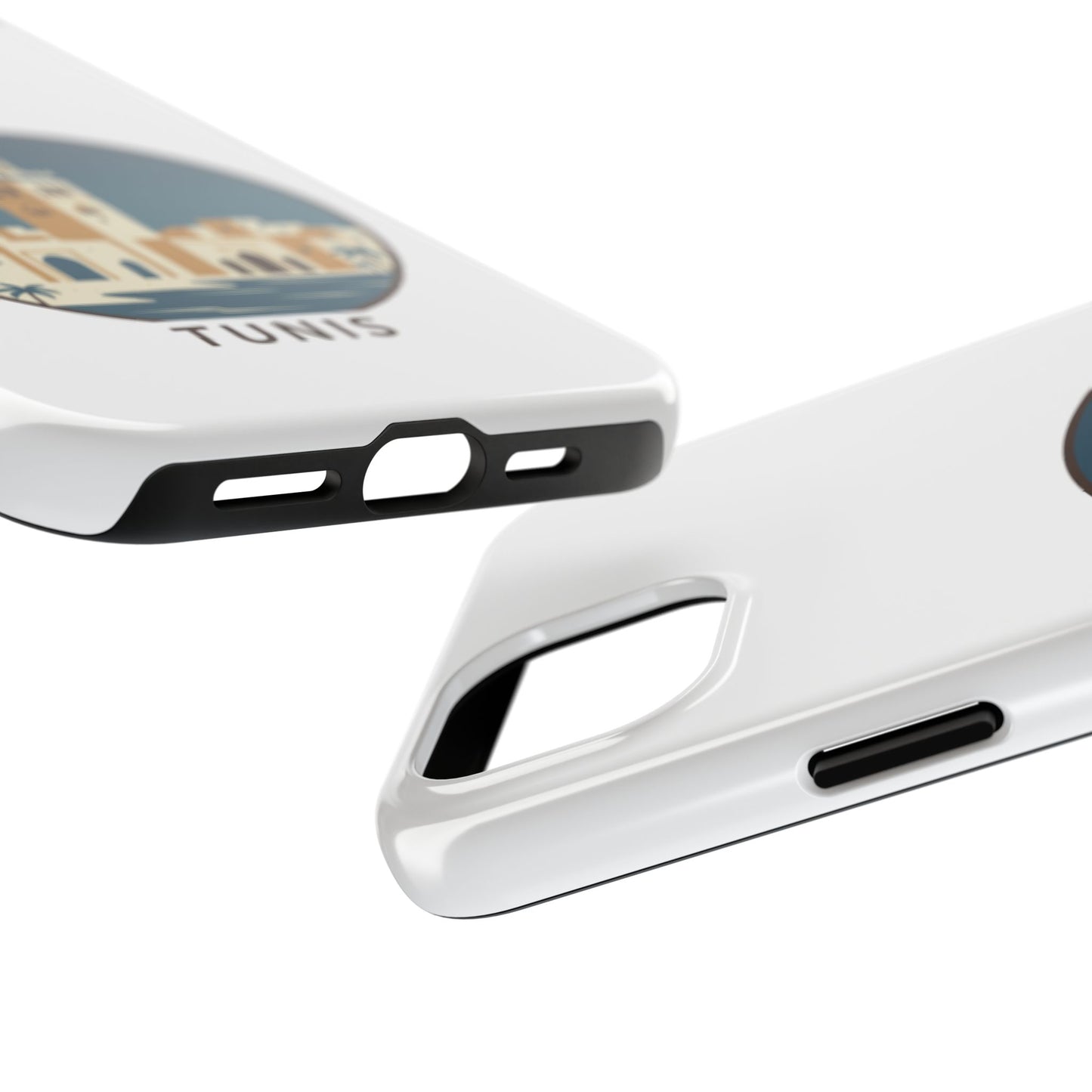 Coque de téléphone motif paysage urbain de Tunis — Coque de protection résistante pour iPhone