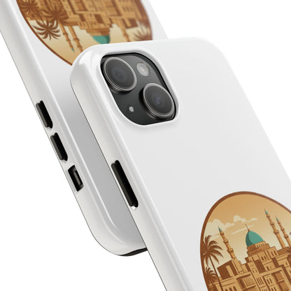 Baghdad Illustrated Tough Phone Case — Vintage Middle East Cityscape Protective Cover