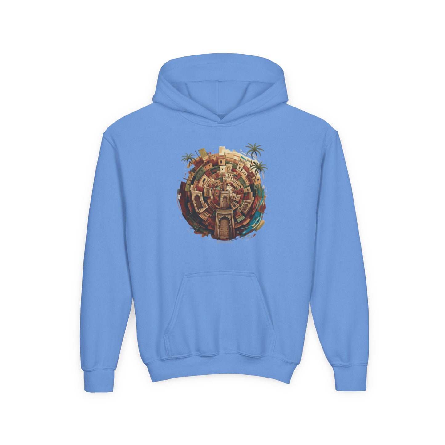 Youth Hoodie — Tropical Mini World Graphic Pullover