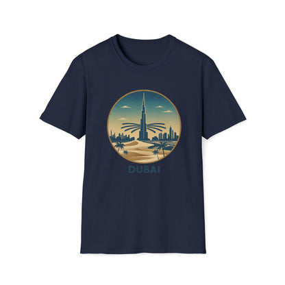 Dubai Skyline T-Shirt – Vintage Burj Khalifa Travel Tee