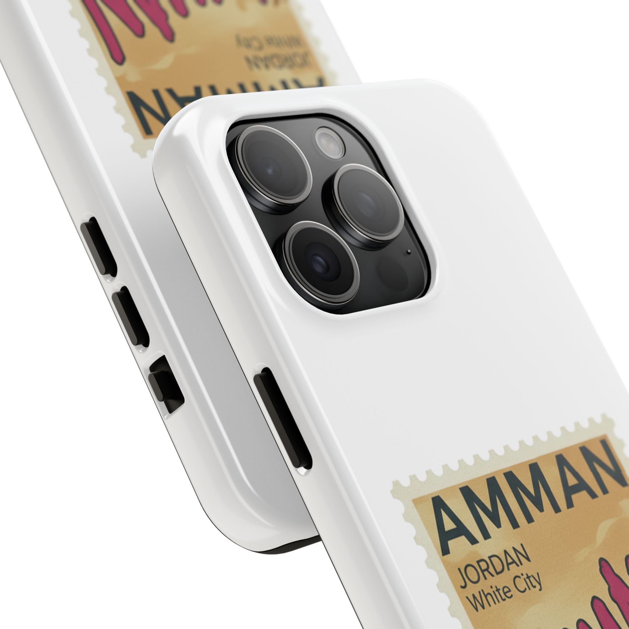 Amman Stamp Tough Phone Case — Jordan Travel Vintage Postage Design