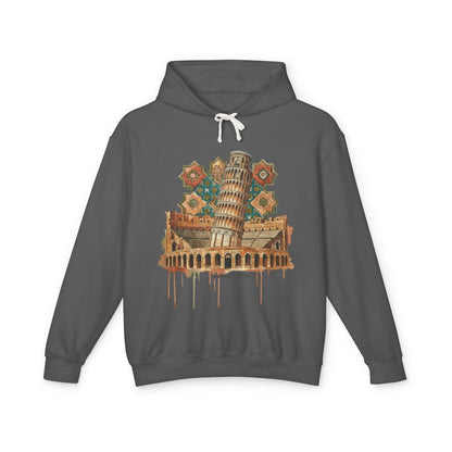 Leaning Tower of Pisa Vintage Art Hoodie — Retro Italy Travel Sweatshirt