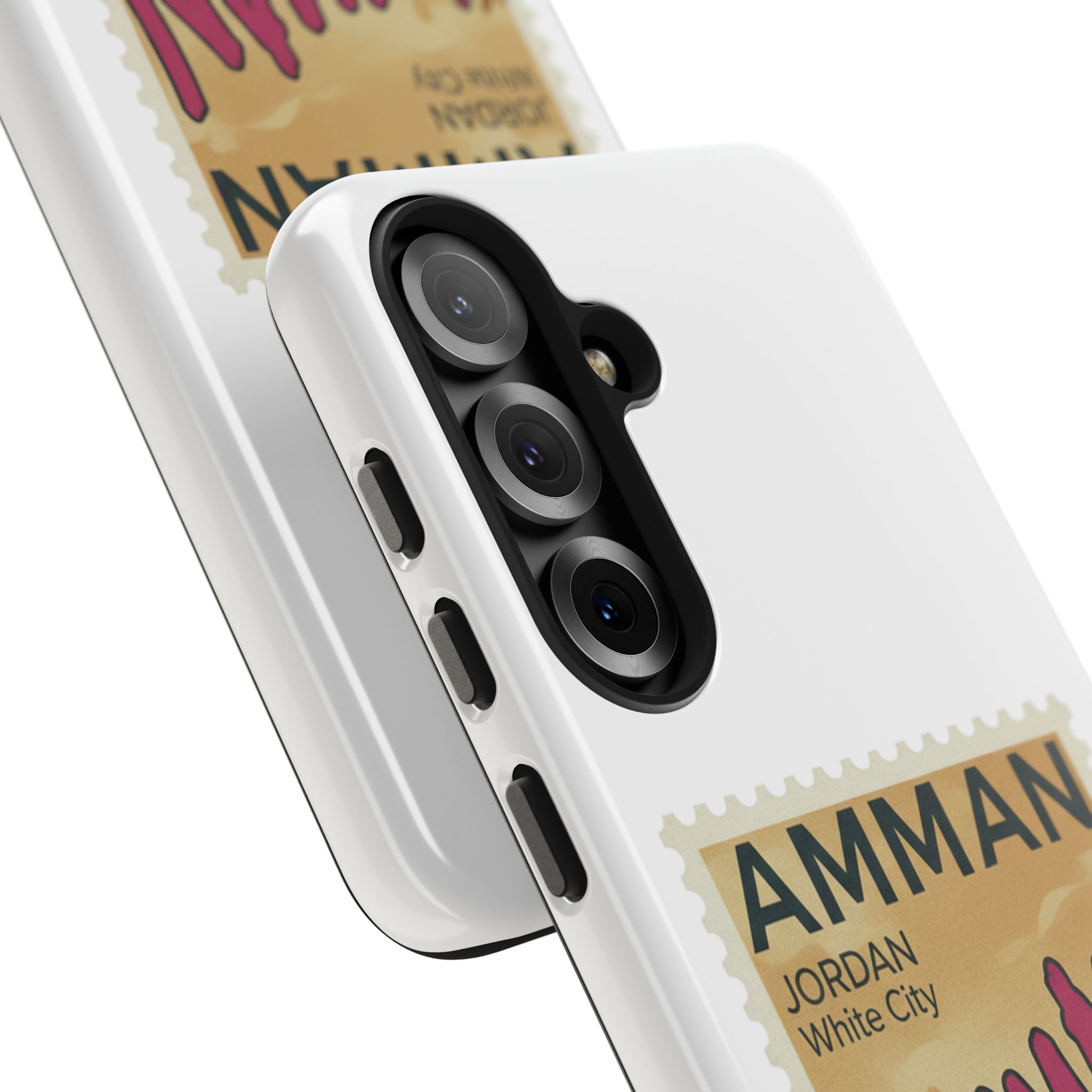 Amman Stamp Tough Phone Case — Jordan Travel Vintage Postage Design