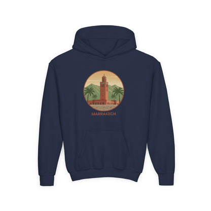 Marrakech Youth Hoodie – Vintage Palm Sunset Travel Sweatshirt
