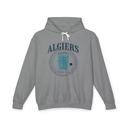 Algiers Algeria Vintage Door Hoodie — White City Travel Sweatshirt