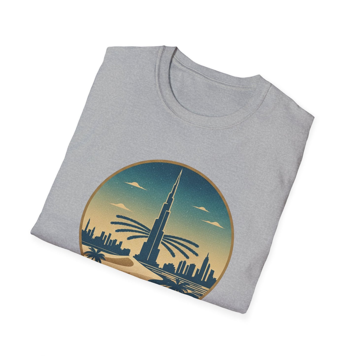 Dubai Skyline T-Shirt – Vintage Burj Khalifa Travel Tee