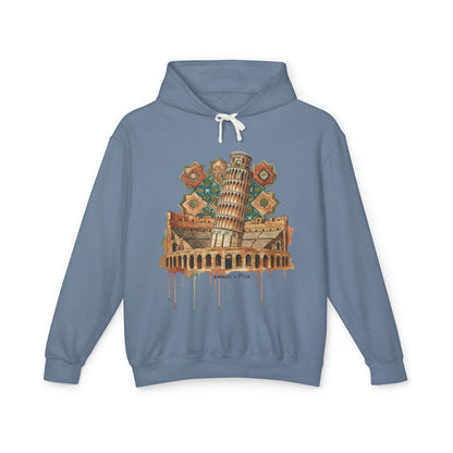 Leaning Tower of Pisa Vintage Art Hoodie — Retro Italy Travel Sweatshirt