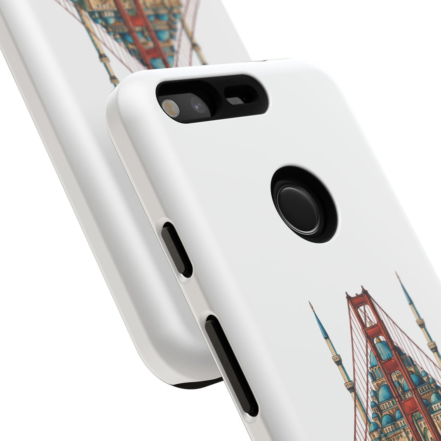 City Bridge Phone Case — Istanbul × San Francisco Illustrated Travel Design