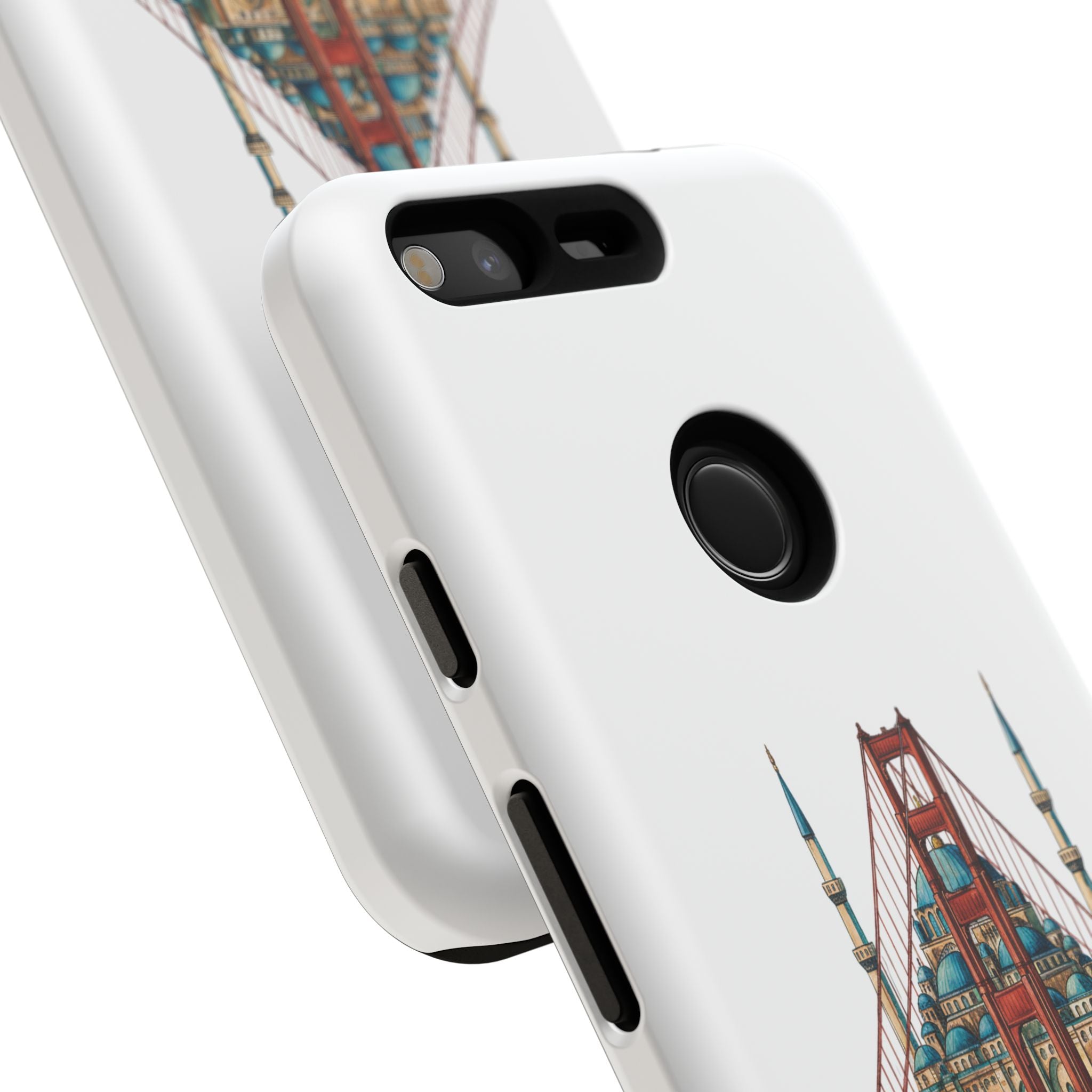 City Bridge Phone Case — Istanbul × San Francisco Illustrated Travel Design