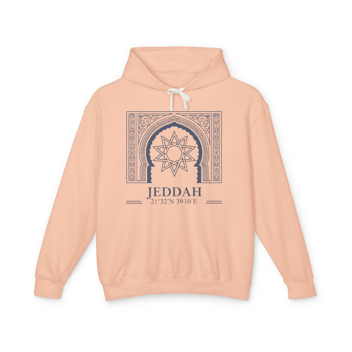 Jeddah Architectural Hoodie — Middle Eastern Geometric Travel Pullover