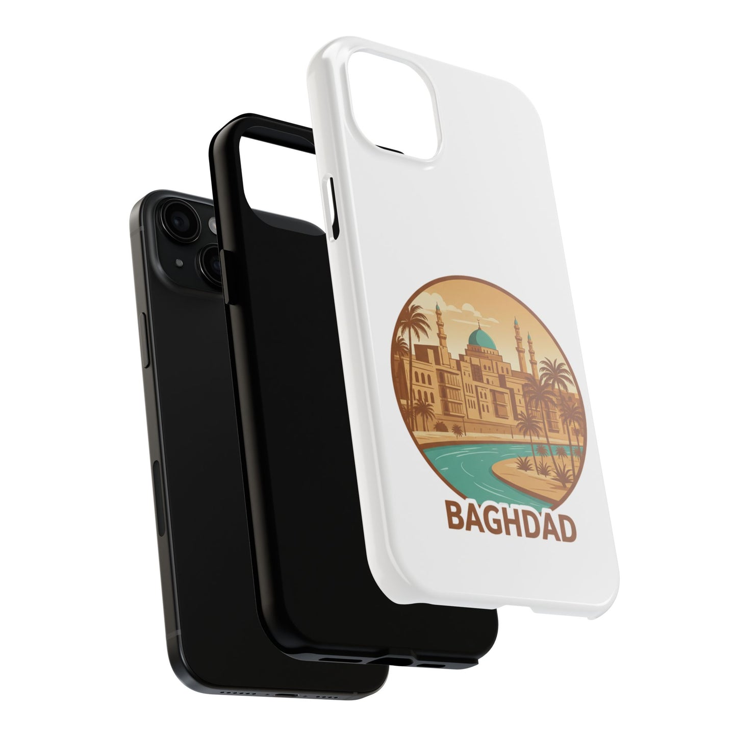 Baghdad Illustrated Tough Phone Case — Vintage Middle East Cityscape Protective Cover
