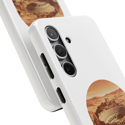 Amman Coliseum Tough Phone Case — Vintage Desert Cityscape Protective Cover