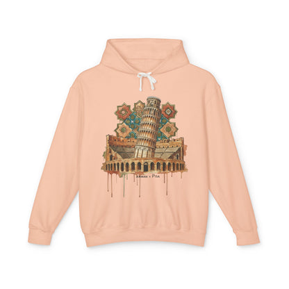 Leaning Tower of Pisa Vintage Art Hoodie — Retro Italy Travel Sweatshirt
