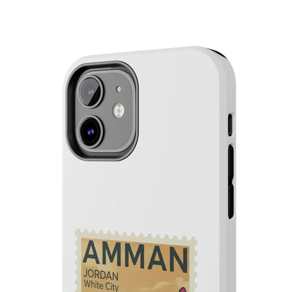 Amman Stamp Tough Phone Case — Jordan Travel Vintage Postage Design