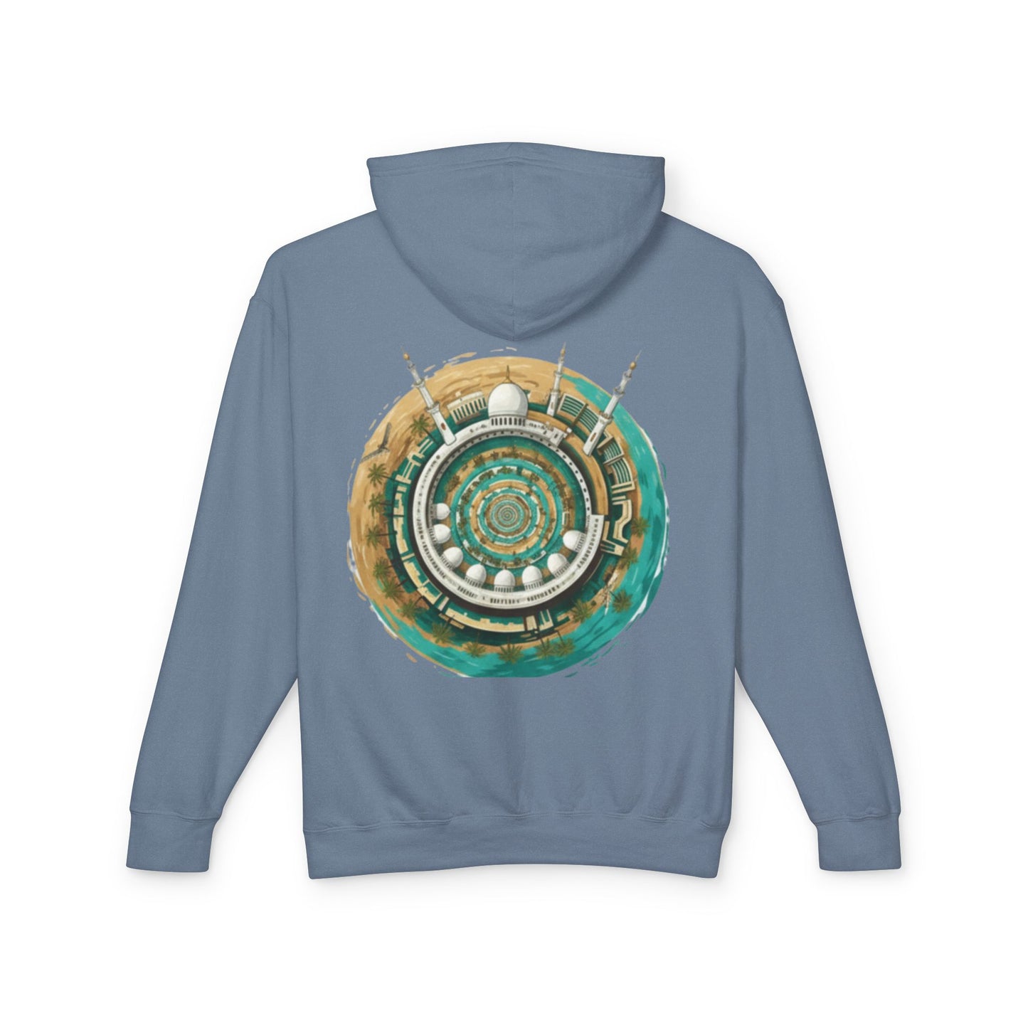 Mandala Mosque Hoodie — Islamic Geometric Art Backprint Hoodie