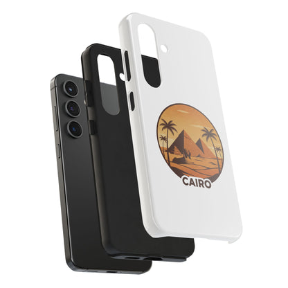 Cairo Pyramids Tough Phone Case — Vintage Egypt Travel iPhone/Android Protective Cover