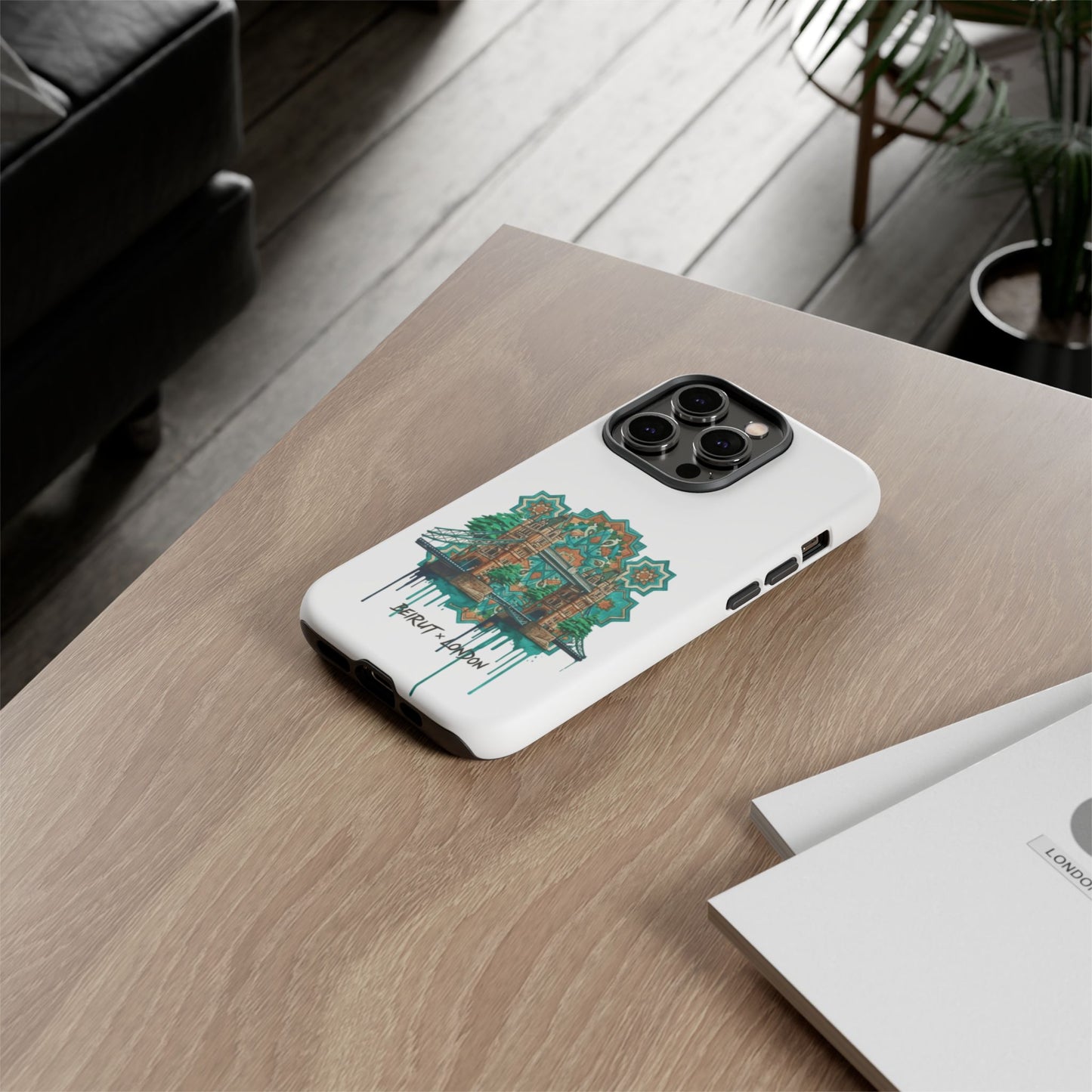 Beirut x London Ornate Phone Case — Turquoise Mosaic Gateway Design