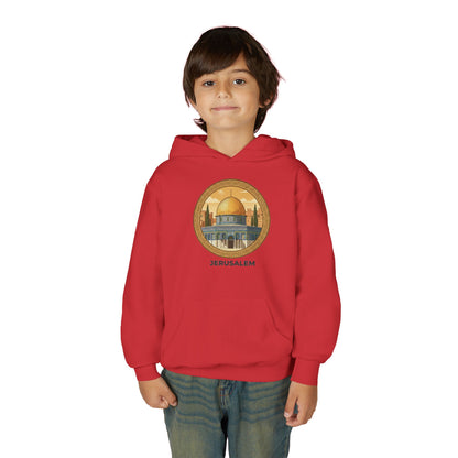 Jerusalem Dome Youth Hoodie – Vintage Dome of the Rock Graphic