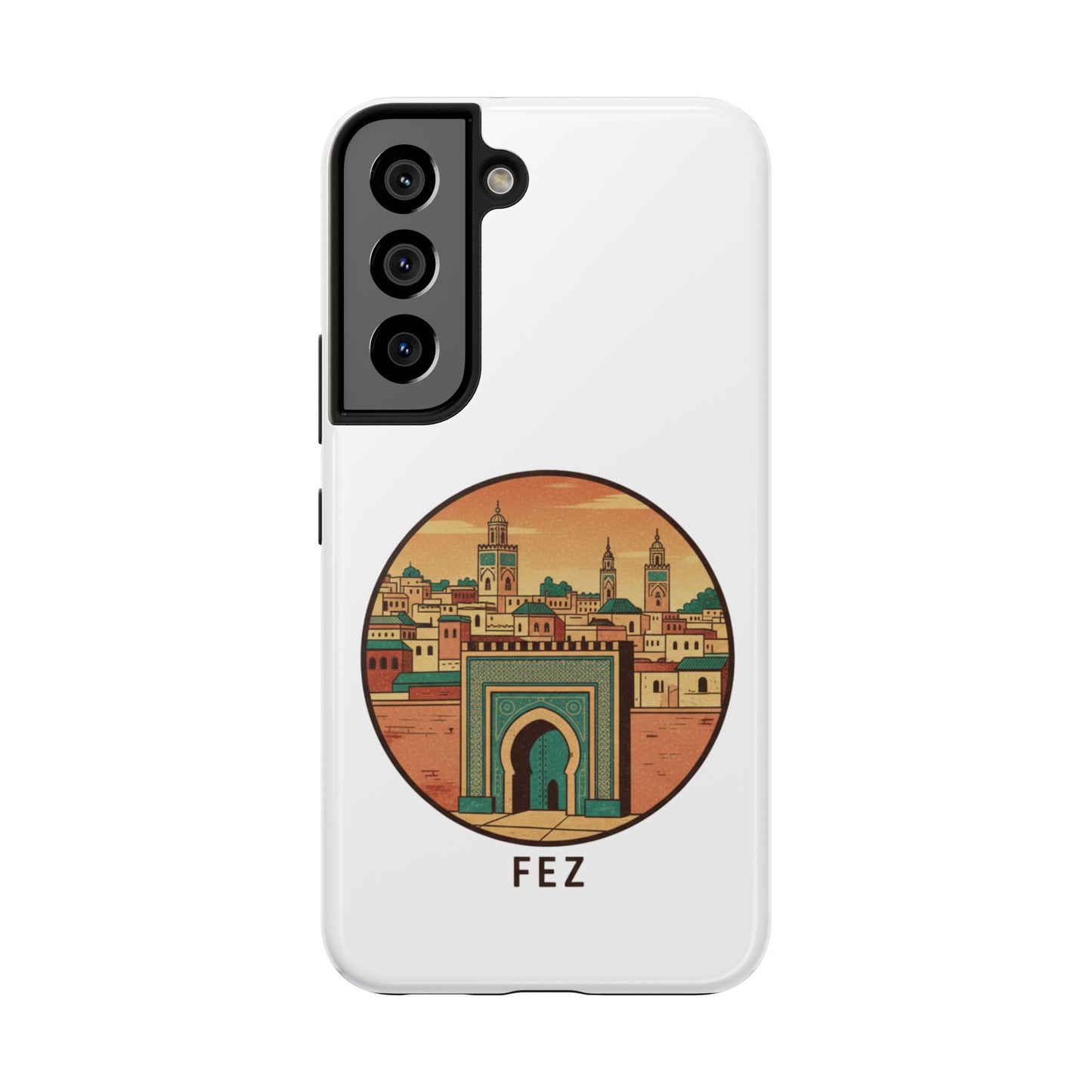 Étui de téléphone résistant Fez City — Étui de téléphone de voyage motif arche marocaine