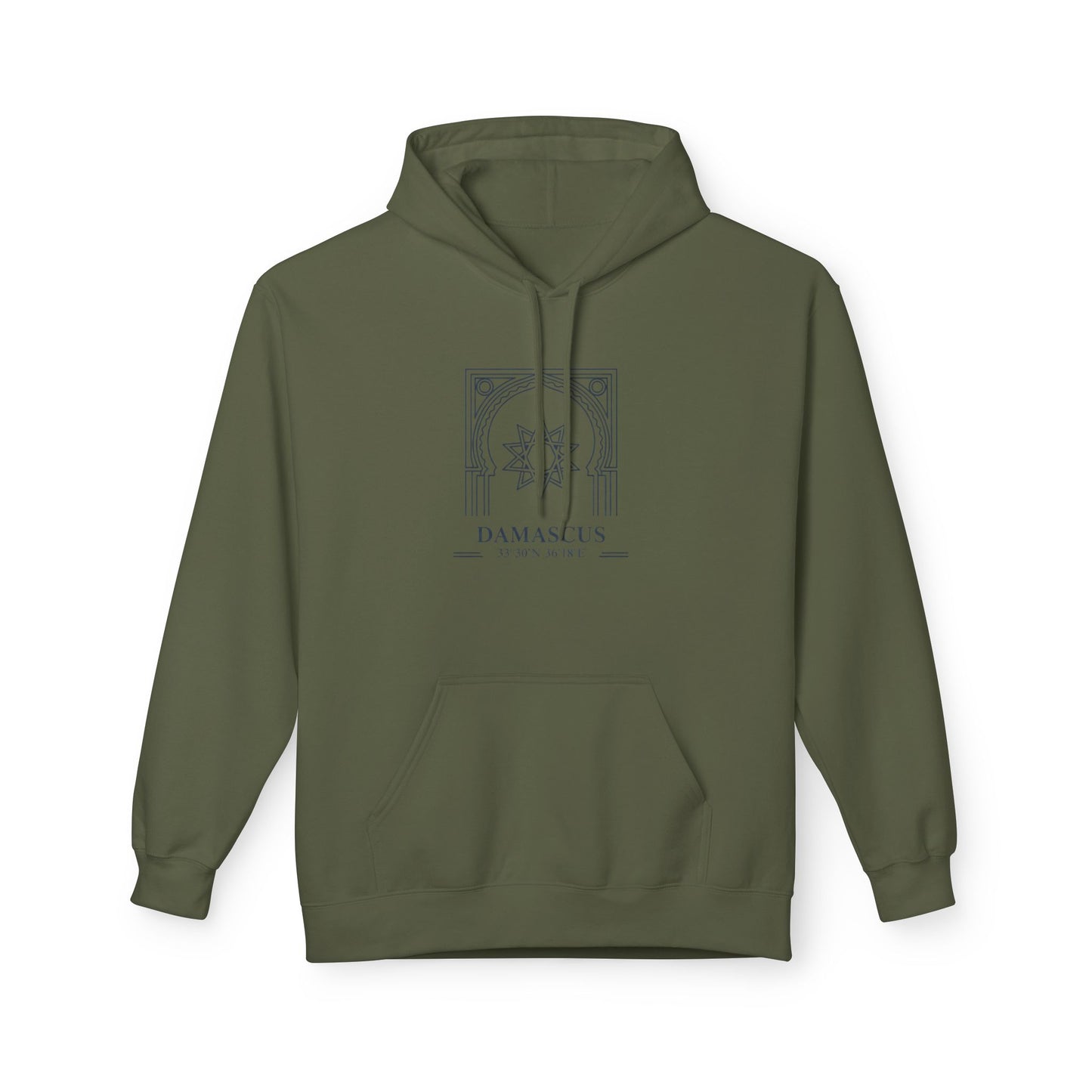 Damascus Heritage Hoodie — Minimal Middle Eastern Motif