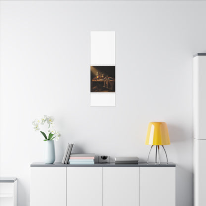 Oriental Still Life Canvas — Vintage Brass Teapot & Lantern Wall Art