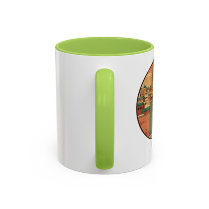 Mug à café Fez Landmark Accent — Souvenir de voyage représentant un paysage urbain marocain (11/15 oz)