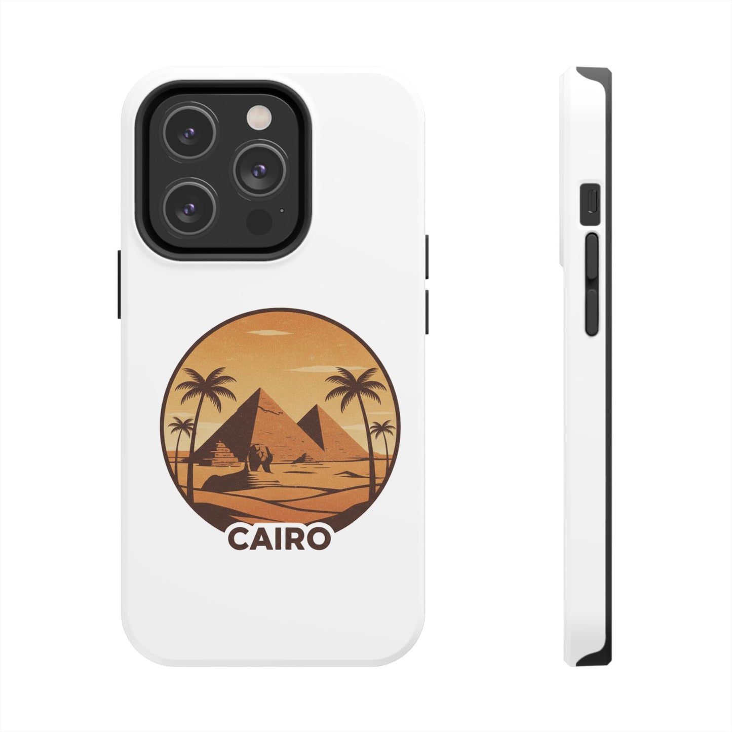Cairo Pyramids Tough Phone Case — Vintage Egypt Travel iPhone/Android Protective Cover