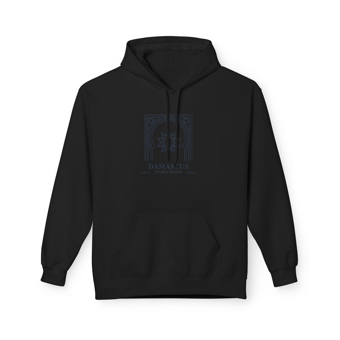 Damascus Heritage Hoodie — Minimal Middle Eastern Motif