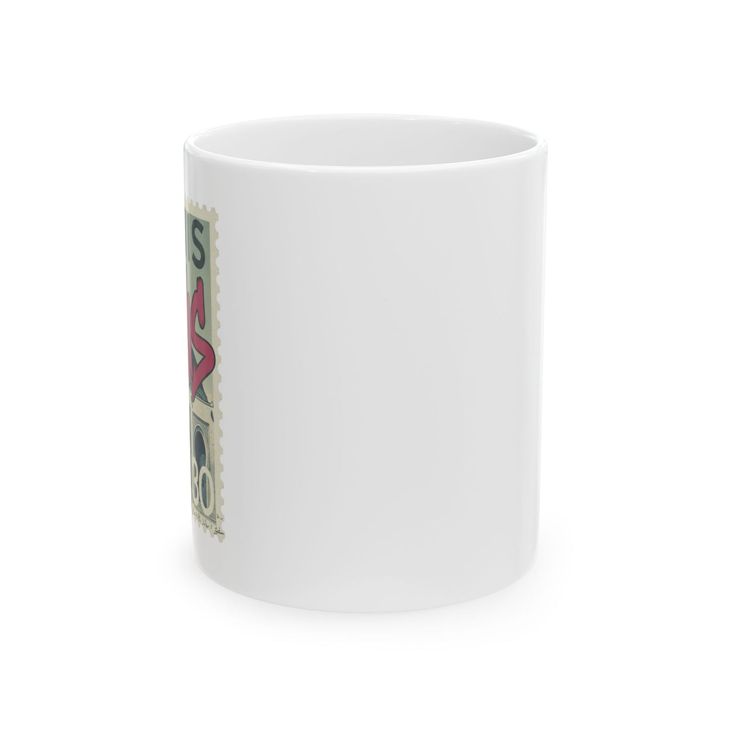 Mug en céramique Tunis Vintage Stamp — Tasse de voyage rétro (325 ml et 445 ml)